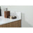 Elegant Sloane 40" Single Vanity, Walnut Brown/Backsplash