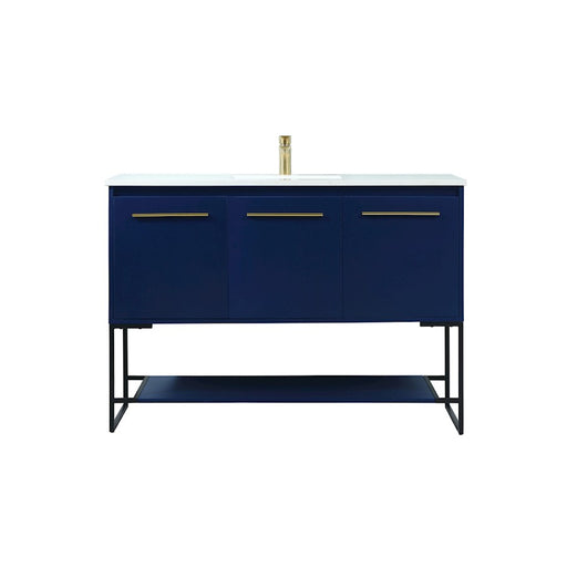 Elegant Kitchen/Bath Sloane 48" Single Bathroom Vanity, Blue - VF42548MBL