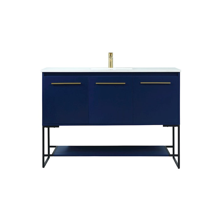 Elegant Kitchen/Bath Sloane 48" Single Bathroom Vanity, Blue - VF42548MBL