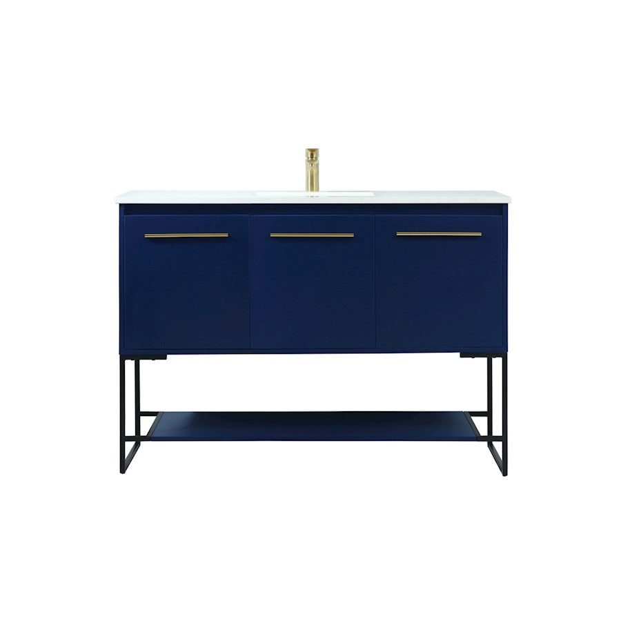 Elegant Kitchen/Bath Sloane 48" Single Bathroom Vanity, Blue - VF42548MBL