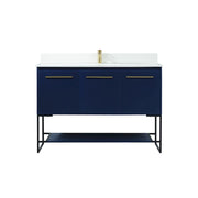 Elegant Sloane 48" Single Bathroom Vanity, Blue/Backsplash - VF42548MBL-BS