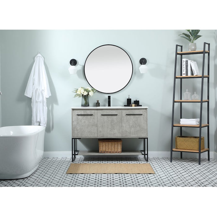 Elegant Sloane 48" Single Bathroom Vanity, Blue/Backsplash