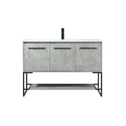 Elegant Sloane 48" Single Bathroom Vanity, Concrete Grey - VF42548MCG