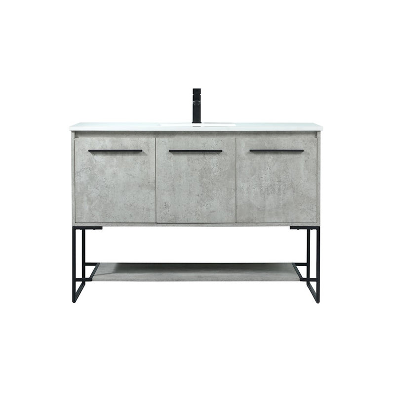 Elegant Sloane 48" Single Bathroom Vanity, Concrete Grey - VF42548MCG