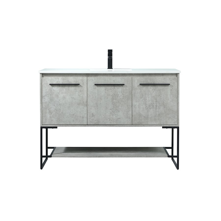 Elegant Sloane 48" Single Bathroom Vanity, Concrete Grey - VF42548MCG
