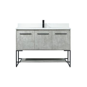 Elegant Sloane 48" Single Vanity, Concrete Grey/Backsplash - VF42548MCG-BS