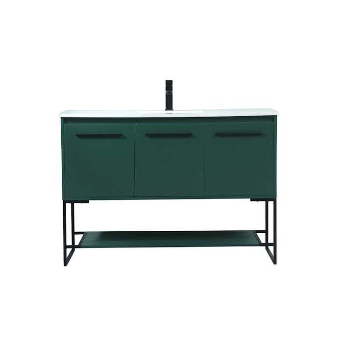 Elegant Kitchen/Bath Sloane 48" Single Bathroom Vanity, Green - VF42548MGN