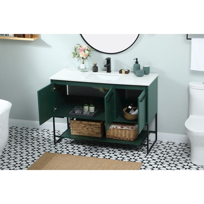Elegant Kitchen/Bath Sloane 48" Single Bathroom Vanity, Green