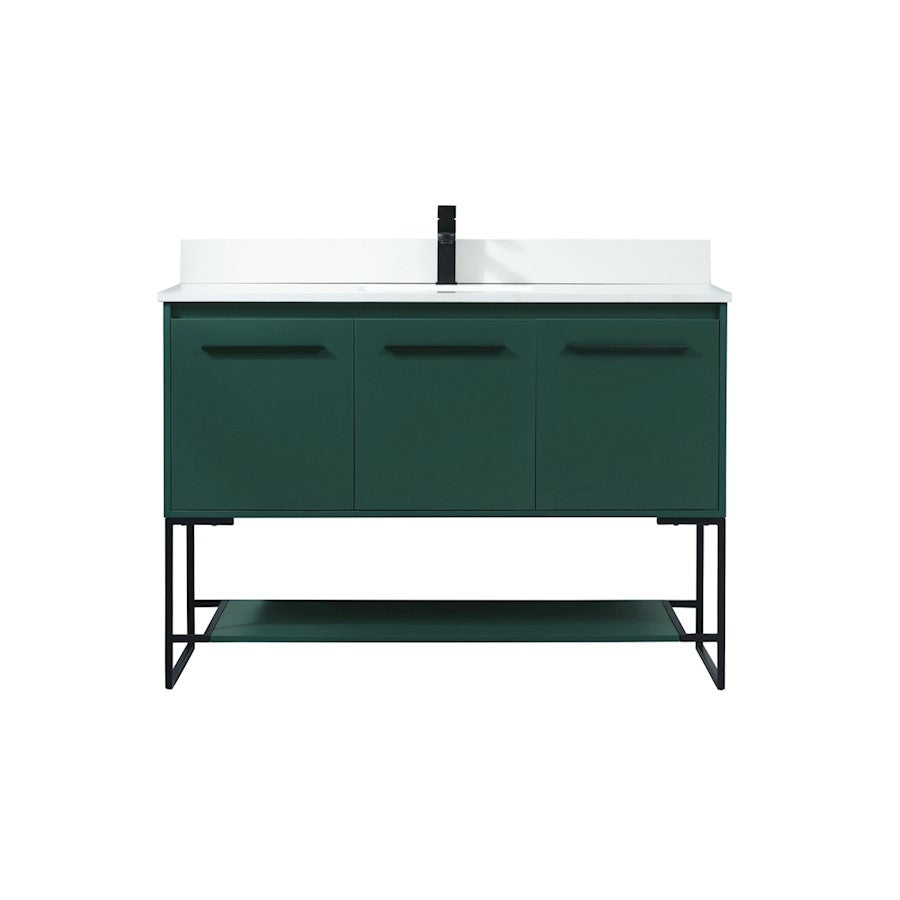 Elegant Sloane 48" Single Bathroom Vanity, Green/Backsplash - VF42548MGN-BS
