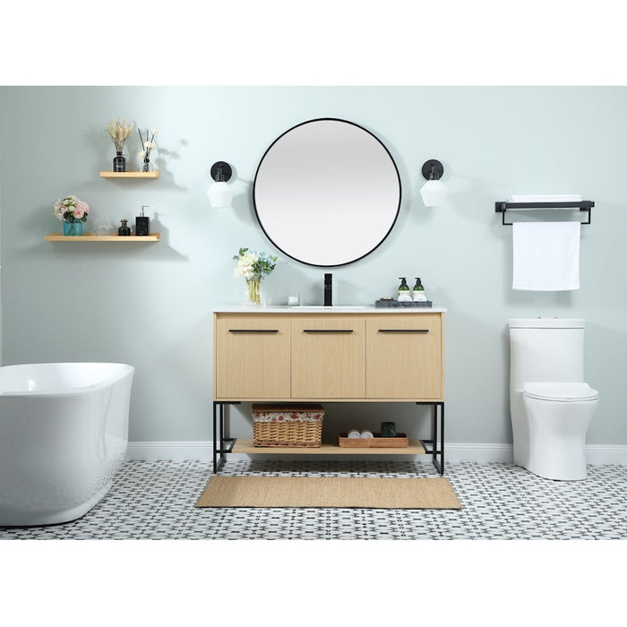 Elegant Sloane 48" Single Bathroom Vanity, Green/Backsplash