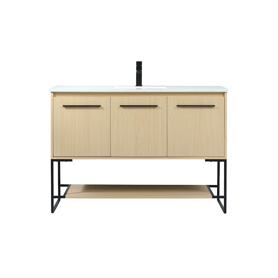 Elegant Kitchen/Bath Sloane 48" Single Bathroom Vanity, Maple - VF42548MMP