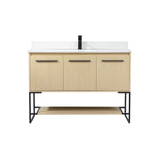 Elegant Sloane 48" Single Bathroom Vanity, Maple/Backsplash - VF42548MMP-BS