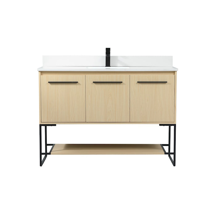 Elegant Sloane 48" Single Bathroom Vanity, Maple/Backsplash - VF42548MMP-BS