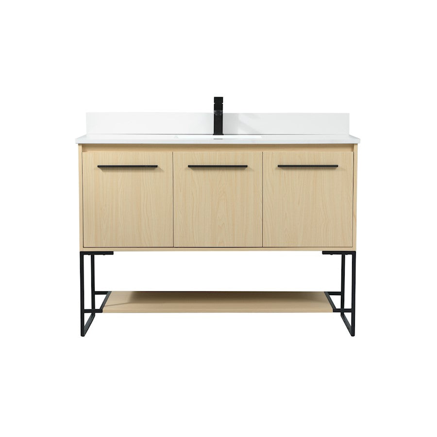 Elegant Sloane 48" Single Bathroom Vanity, Maple/Backsplash - VF42548MMP-BS