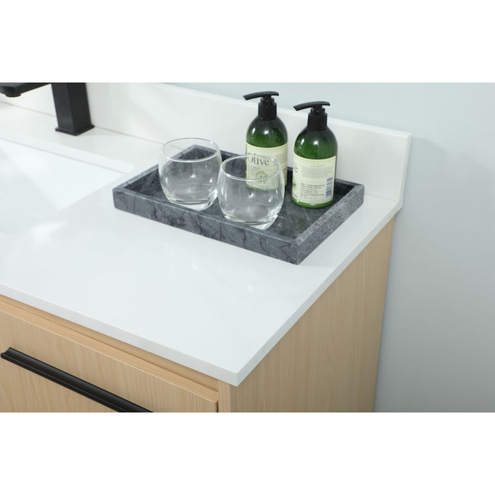 Elegant Sloane 48" Single Bathroom Vanity, Maple/Backsplash