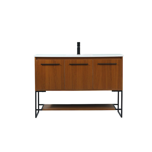 Elegant Kitchen/Bath Sloane 48" Single Bathroom Vanity, Teak - VF42548MTK