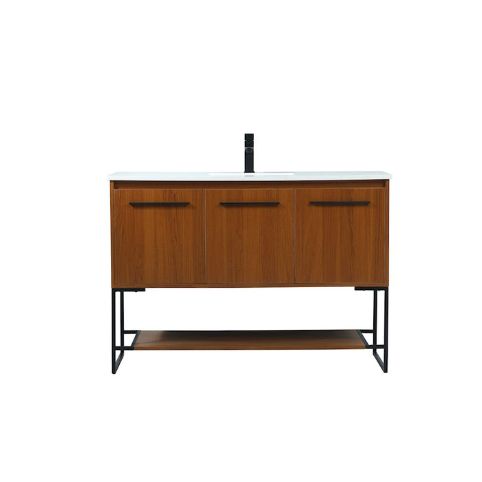 Elegant Kitchen/Bath Sloane 48" Single Bathroom Vanity, Teak - VF42548MTK