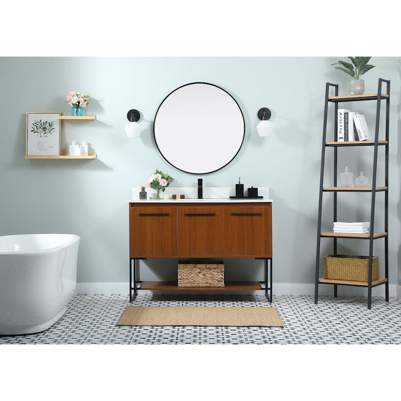 Elegant Kitchen/Bath Sloane 48" Single Bathroom Vanity, Teak