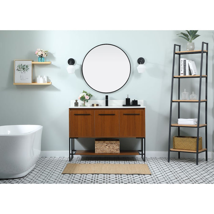Elegant Kitchen/Bath Sloane 48" Single Bathroom Vanity, Teak