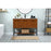 Elegant Sloane 48" Single Bathroom Vanity, Teak/Backsplash