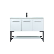 Elegant Kitchen/Bath Sloane 48" Single Bathroom Vanity, White - VF42548MWH