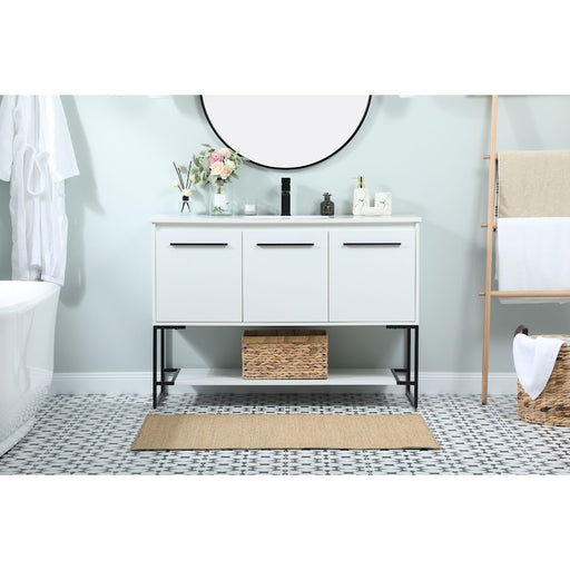 Elegant Kitchen/Bath Sloane 48" Single Bathroom Vanity, White