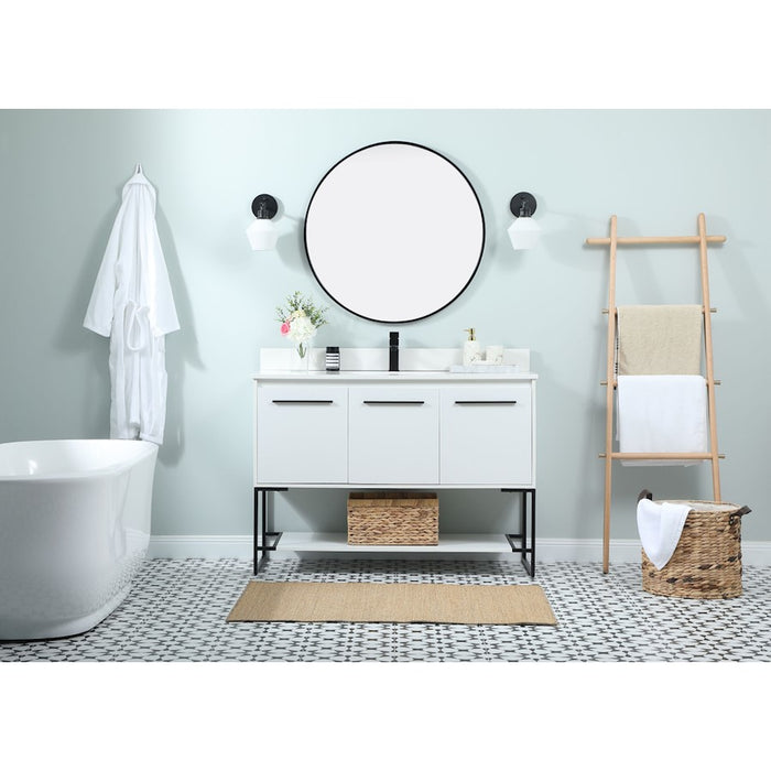 Elegant Kitchen/Bath Sloane 48" Single Bathroom Vanity, White