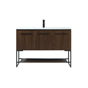 Elegant Kitchen/Bath Sloane 48" Single Bathroom Vanity, Walnut - VF42548MWT