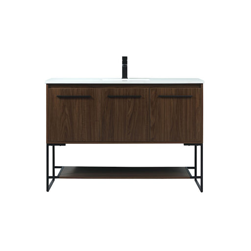 Elegant Kitchen/Bath Sloane 48" Single Bathroom Vanity, Walnut - VF42548MWT