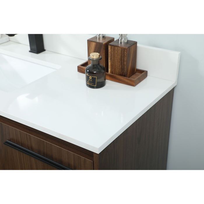 Elegant Sloane 48" Single Bathroom Vanity, Walnut/Backsplash