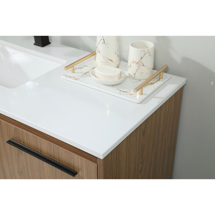 Elegant Kitchen/Bath Sloane 48" Single Bathroom Vanity, Walnut Brown