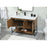 Elegant Sloane 48" Single Vanity, Walnut Brown/Backsplash
