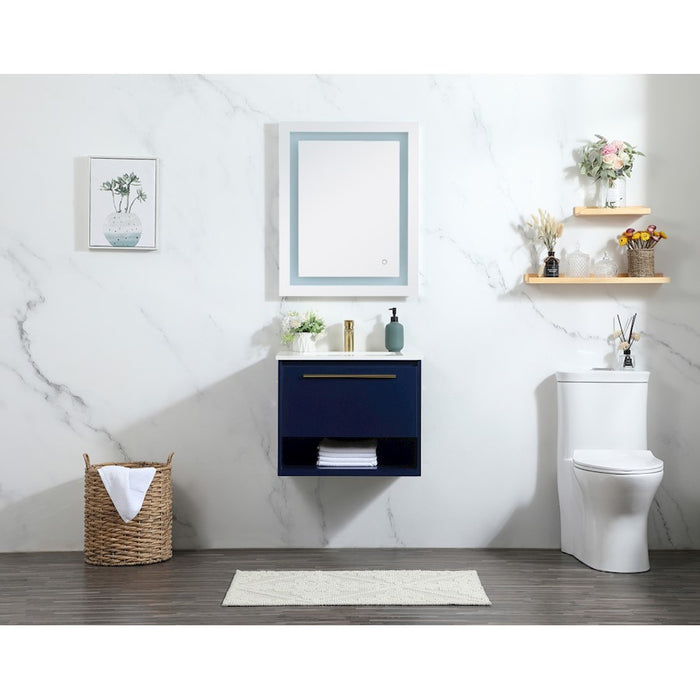 Elegant Sloane 48" Single Vanity, Walnut Brown/Backsplash