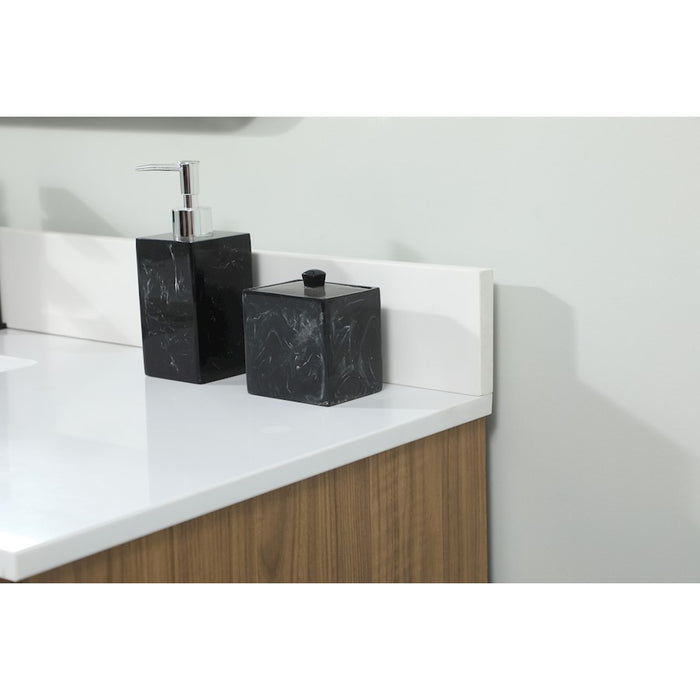 Elegant Sloane 48" Single Vanity, Walnut Brown/Backsplash