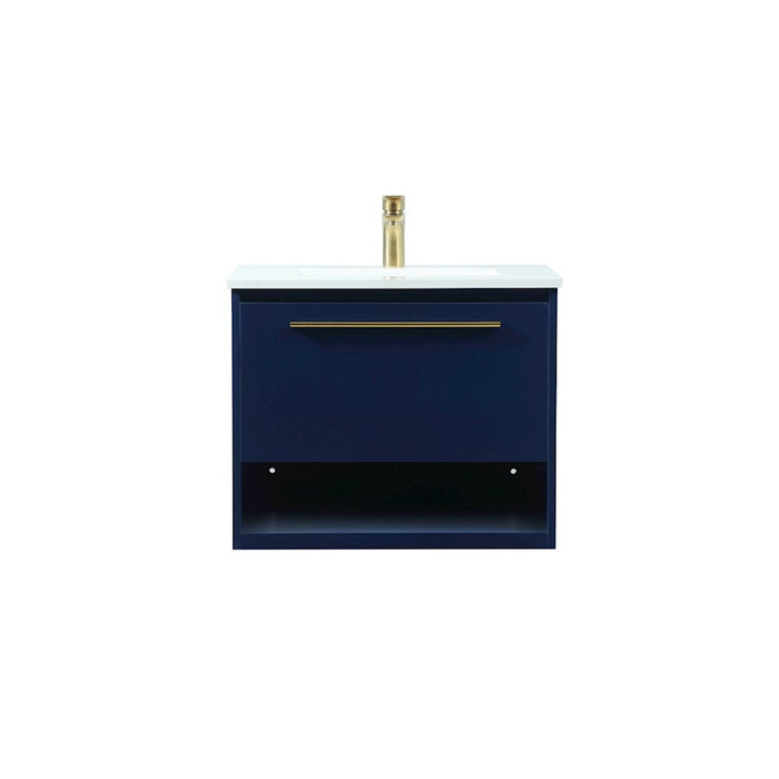 Elegant Kitchen/Bath Roman 24" Single Bathroom Vanity, Blue - VF43524MBL