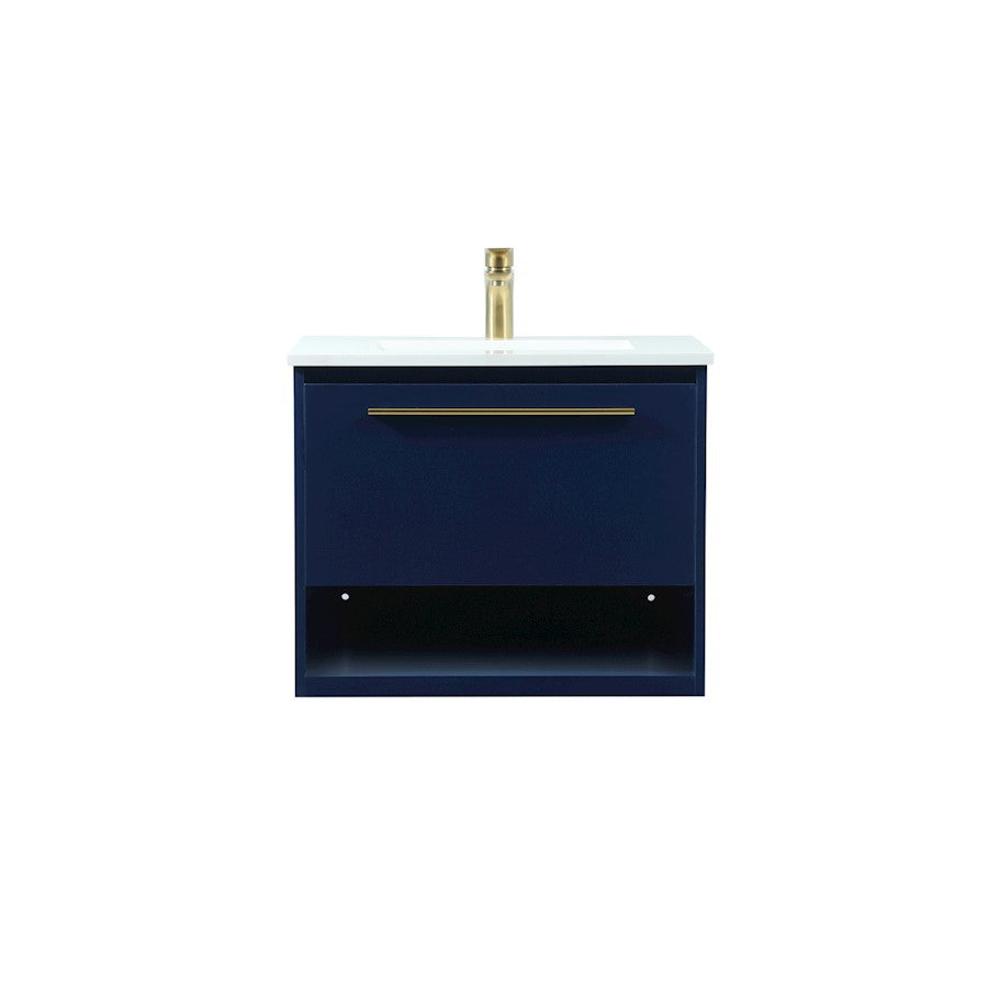 Elegant Kitchen/Bath Roman 24" Single Bathroom Vanity, Blue - VF43524MBL