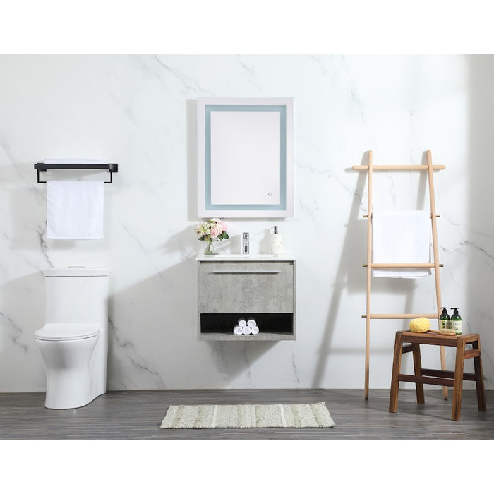 Elegant Kitchen/Bath Roman 24" Single Bathroom Vanity, Blue