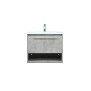 Elegant Roman 24" Single Bathroom Vanity, Concrete Grey - VF43524MCG