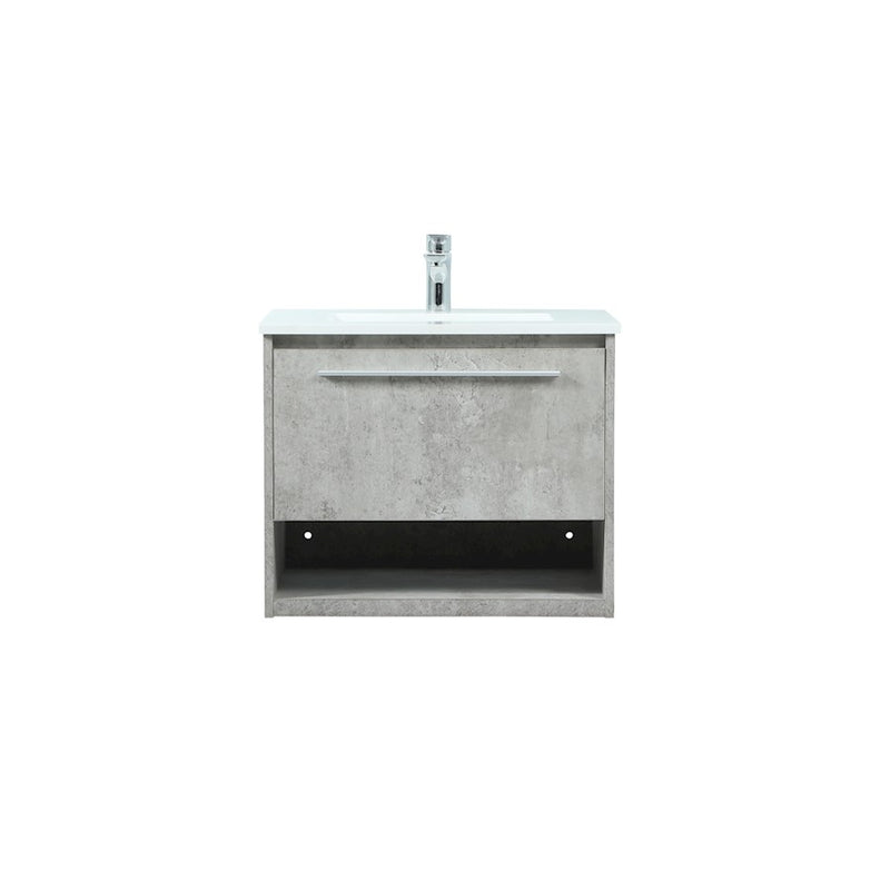Elegant Roman 24" Single Bathroom Vanity, Concrete Grey - VF43524MCG