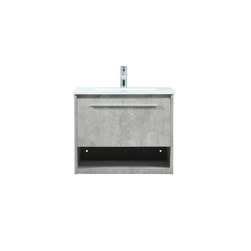 Elegant Roman 24" Single Bathroom Vanity, Concrete Grey - VF43524MCG