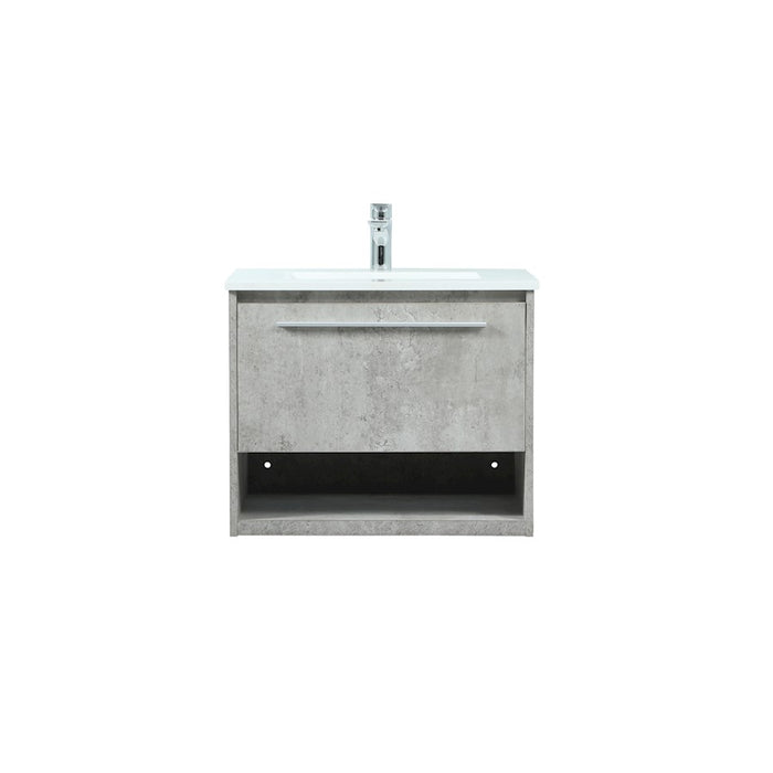 Elegant Roman 24" Single Bathroom Vanity, Concrete Grey - VF43524MCG