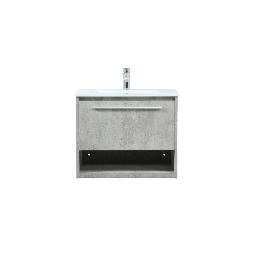 Elegant Roman 24" Single Bathroom Vanity, Concrete Grey - VF43524MCG