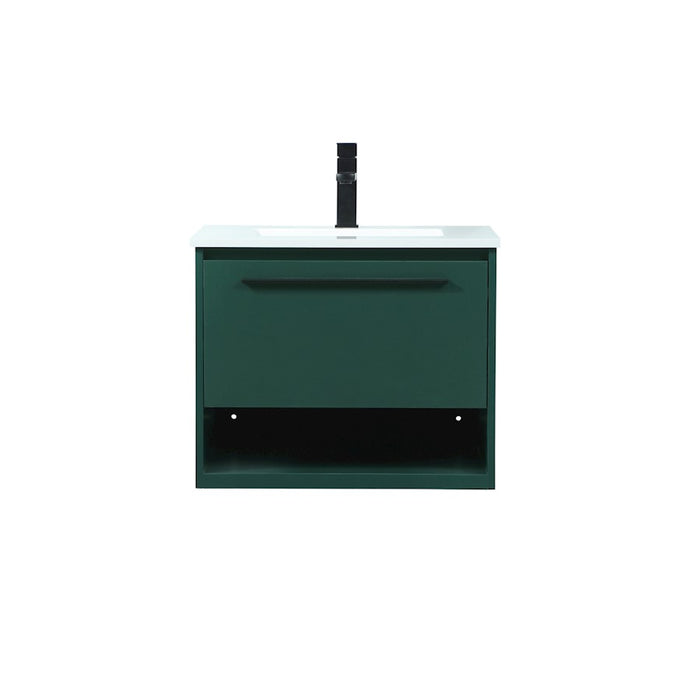 Elegant Kitchen/Bath Roman 24" Single Bathroom Vanity, Green - VF43524MGN