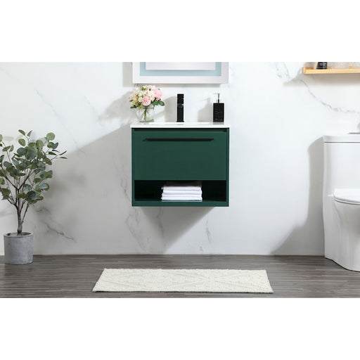 Elegant Kitchen/Bath Roman 24" Single Bathroom Vanity, Green