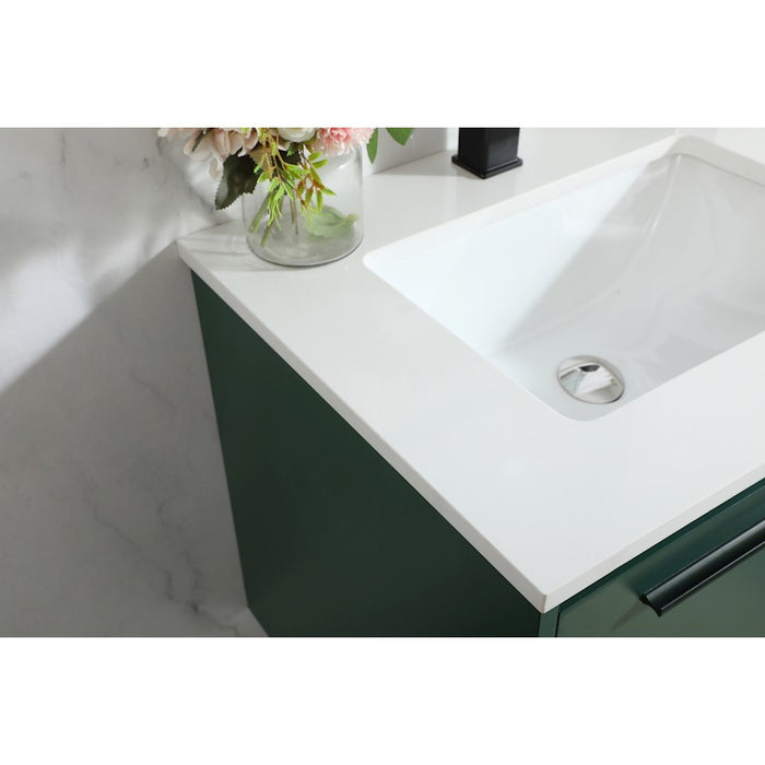 Elegant Kitchen/Bath Roman 24" Single Bathroom Vanity, Green