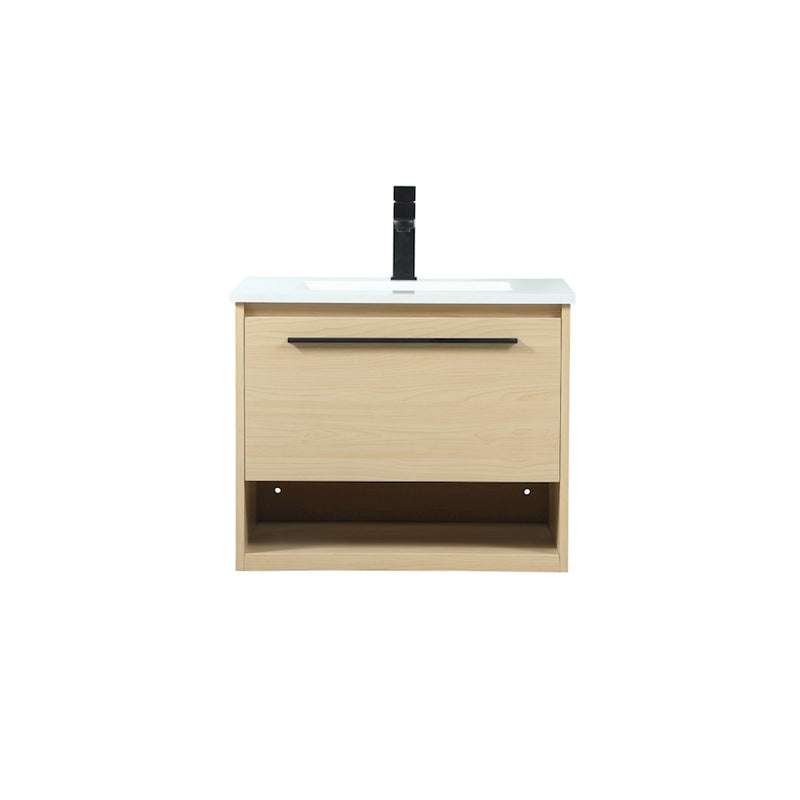 Elegant Kitchen/Bath Roman 24" Single Bathroom Vanity, Maple - VF43524MMP
