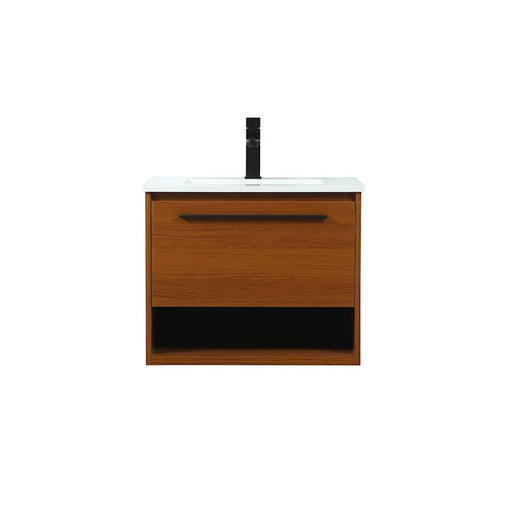Elegant Kitchen/Bath Roman 24" Single Bathroom Vanity, Teak - VF43524MTK