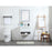 Elegant Kitchen/Bath Roman 24" Single Bathroom Vanity, Teak