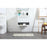 Elegant Kitchen/Bath Roman 24" Single Bathroom Vanity, White