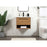Elegant Kitchen/Bath Roman 24" Single Bathroom Vanity, Walnut Brown